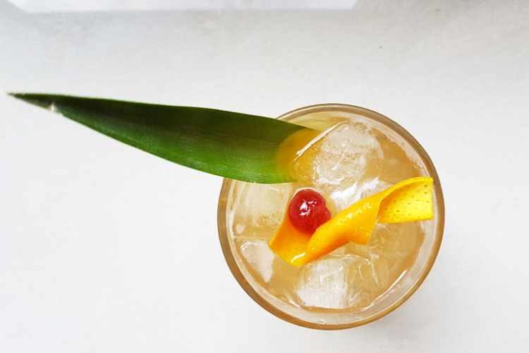 Tropical Island rum cocktail